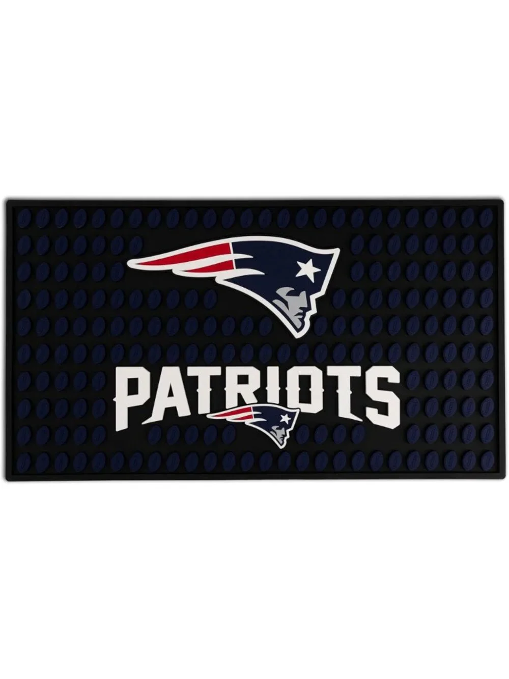 New England Patriots NFL bar non-slip rubber mat, 19 inches by 10.85 new in box